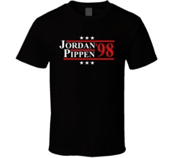 Michael Jordan Scottie Pippen 1998 Basketball Presidential T Shirt