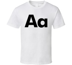 Aa Letter Typography T Shirt Aa Letter Typography T Shirt