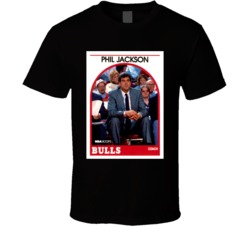 Phil Jackson Chicago Basketball Card T Shirt