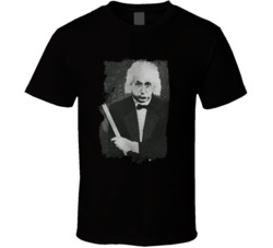 Albert Einstein With Drum Sticks Grunge Look T Shirt Albert Einstein With Drum Sticks Grunge Look T Shirt