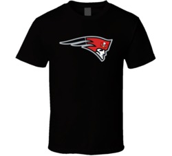 Tampa Bay New England Football Logo Mashup Tom Brady Gronk T Shirt Tampa Bay New England Football Logo Mashup Tom Brady Gronk T Shirt