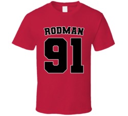 Dennis Rodman Basketball Jersey Look T Shirt