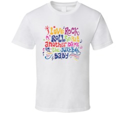 I Love Rock And Roll Music Lyrics Typography T Shirt I Love Rock And Roll Music Lyrics Typography T Shirt