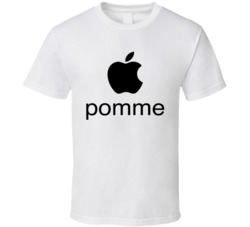 Pomme French Apple Logo Parody T Shirt Pomme French Apple Logo Parody T Shirt