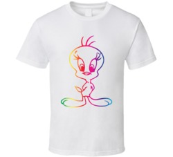 Rainbow Tweety Bird Retro Vintage Cartoon Fan T Shirt Rainbow Tweety Bird Retro Vintage Cartoon Fan T Shirt