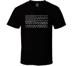 Ice Cube Barbed Wire Fence American Usa Flag T Shirt Ice Cube Barbed Wire Fence American Usa Flag T Shirt