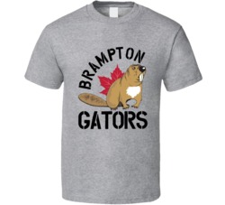 The Brampton Gators Funny Canadian News Story Baseball Raglan T Shirt