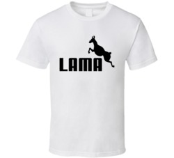 Lama Funny Puma Logo Parody T Shirt