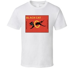Black Cat Safety Matches Package Logo T Shirt Black Cat Safety Matches Package Logo T Shirt