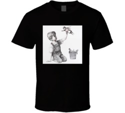 Banksy Super Hero Art T Shirt Banksy Super Hero Art T Shirt