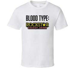 Rockstar Energy Drink Logo Funny Blood Type Parody T Shirt Rockstar Energy Drink Logo Funny Blood Type Parody T Shirt