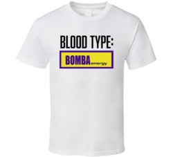 Bomba Energy Drink Logo Funny Blood Type Parody T Shirt Bomba Energy Drink Logo Funny Blood Type Parody T Shirt