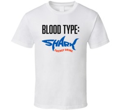 Shark Energy Drink Logo Funny Blood Type Parody T Shirt Shark Energy Drink Logo Funny Blood Type Parody T Shirt