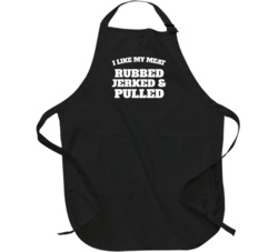 I Like My Meat Rubbed Jerked And Pulled Funny Grilling Apron
