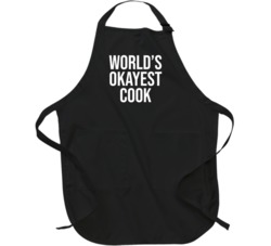 Worlds Okayest Cook Funny Apron