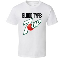 7up Soda Pop Drink Logo Funny Blood Type Parody T Shirt 7up Soda Pop Drink Logo Funny Blood Type Parody T Shirt