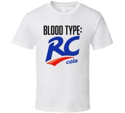 Rc Cola Soda Pop Drink Logo Funny Blood Type Parody T Shirt Rc Cola Soda Pop Drink Logo Funny Blood Type Parody T Shirt