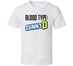 Sunny D Juice Soda Pop Drink Logo Funny Blood Type Parody T Shirt Sunny D Juice Soda Pop Drink Logo Funny Blood Type Parody T Shirt
