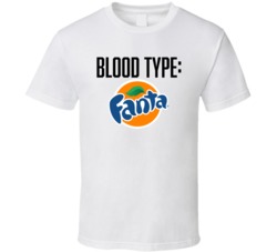 Fanta Soda Pop Drink Logo Funny Blood Type Parody T Shirt Fanta Soda Pop Drink Logo Funny Blood Type Parody T Shirt