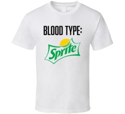 Sprite Soda Pop Drink Logo Funny Blood Type Parody T Shirt Sprite Soda Pop Drink Logo Funny Blood Type Parody T Shirt