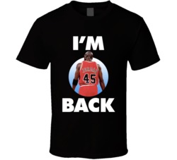 Michael Jordan I'm Back 1995 Nba Chicago Basketball Return Fan T 