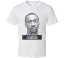 Gilbert Arenas Famous Sports Mugshot Police Department T Shirt Gilbert Arenas Famous Sports Mugshot Police Department T Shirt