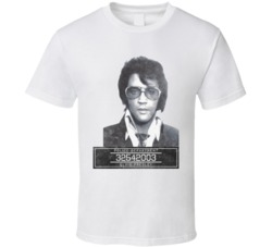 Elvis Presley Celebrity Mugshot Police Department T Shirt Elvis Presley Celebrity Mugshot Police Department T Shirt