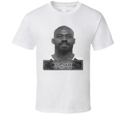Jon Bones Jones Celebrtiy Mugshot Police Department T Shirt Jon Bones Jones Celebrtiy Mugshot Police Department T Shirt