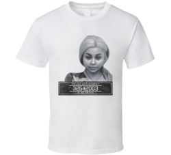 Blac Chyna Celebrity Mugshot Police Department T Shirt Blac Chyna Celebrity Mugshot Police Department T Shirt