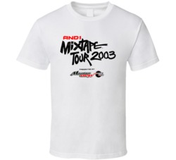 And 1 Mixtape Tour 2003 Mountain Dew Basketball Logo T Shirt