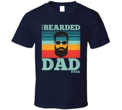 Best Bearded Dad Fathers Day Retro Look T Shirt Best Bearded Dad Fathers Day Retro Look T Shirt