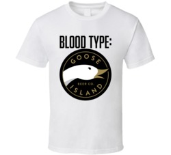 Goose Island Beer Logo Funny Blood Type Parody T Shirt Goose Island Beer Logo Funny Blood Type Parody T Shirt