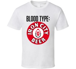 Iron City Beer Logo Funny Blood Type Parody T Shirt Iron City Beer Logo Funny Blood Type Parody T Shirt
