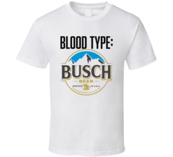 Anheuser Busch Beer Logo Funny Blood Type Parody T Shirt Anheuser Busch Beer Logo Funny Blood Type Parody T Shirt