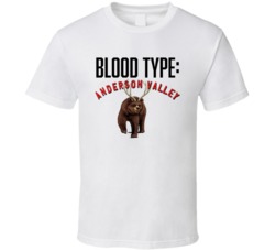 Anderson Valley Beer Logo Funny Blood Type Parody T Shirt Anderson Valley Beer Logo Funny Blood Type Parody T Shirt