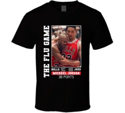Michael Jordan The Flu Game Stats Basketball T Shirt