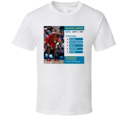 Michael Jordan Flu Game Symptoms June 11 1997 Basketball T Shirt
