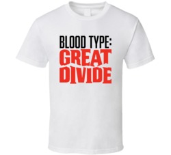 Great Divide Beer Logo Funny Blood Type Parody T Shirt Great Divide Beer Logo Funny Blood Type Parody T Shirt