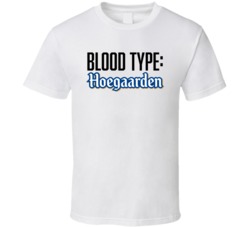 Hoegaarden Beer Logo Funny Blood Type Parody T Shirt Hoegaarden Beer Logo Funny Blood Type Parody T Shirt