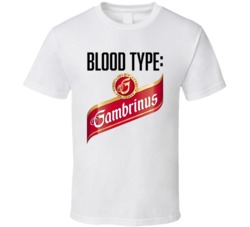 Gambrinus Beer Logo Funny Blood Type Parody T Shirt Gambrinus Beer Logo Funny Blood Type Parody T Shirt