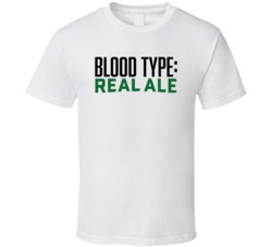 Real Ale Beer Logo Funny Blood Type Parody T Shirt Real Ale Beer Logo Funny Blood Type Parody T Shirt