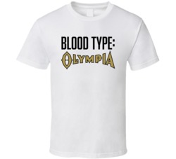 Olympia Beer Logo Funny Blood Type Parody T Shirt Olympia Beer Logo Funny Blood Type Parody T Shirt