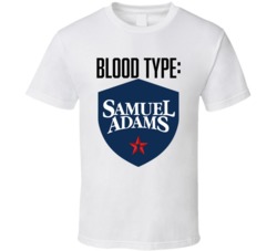 Samuel Adams Beer Logo Funny Blood Type Parody T Shirt Samuel Adams Beer Logo Funny Blood Type Parody T Shirt