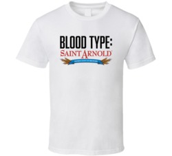 Saint Arnold Beer Logo Funny Blood Type Parody T Shirt Saint Arnold Beer Logo Funny Blood Type Parody T Shirt