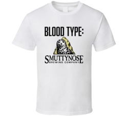 Smuttynose Beer Logo Funny Blood Type Parody T Shirt Smuttynose Beer Logo Funny Blood Type Parody T Shirt
