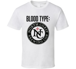 North Coast Beer Logo Funny Blood Type Parody T Shirt North Coast Beer Logo Funny Blood Type Parody T Shirt