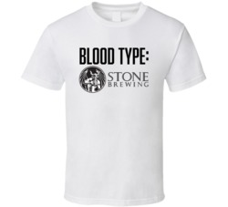 Stone Brewing Beer Logo Funny Blood Type Parody T Shirt Stone Brewing Beer Logo Funny Blood Type Parody T Shirt