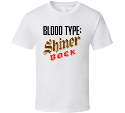 Shiner Bock Beer Logo Funny Blood Type Parody T Shirt Shiner Bock Beer Logo Funny Blood Type Parody T Shirt
