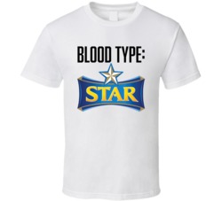 Star Beer Logo Funny Blood Type Parody T Shirt Star Beer Logo Funny Blood Type Parody T Shirt