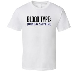 Bombay Sapphire Alcohol Logo Funny Blood Type Parody T Shirt Bombay Sapphire Alcohol Logo Funny Blood Type Parody T Shirt